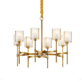 Modern Luxury Crystal Gold Metal Indoor Pendant Lamp